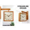 Wooden Corner Wall Clock Double Sided Silent Decorative Design 7