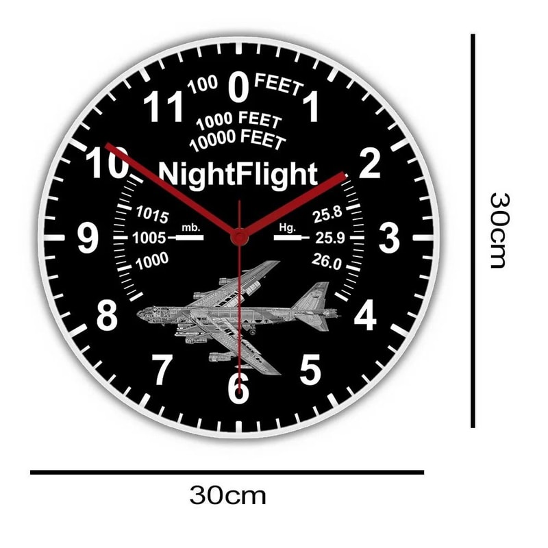 Airplane LED Neon Wall Clock Luminous Aviation Pilot Decor 1