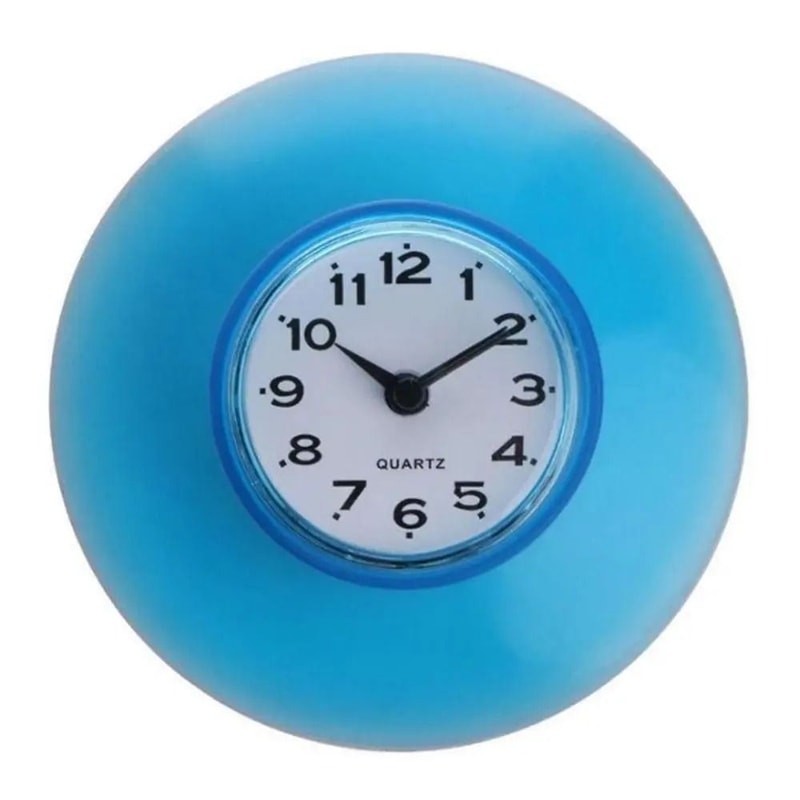 Waterproof Bathroom Clock With Suction Cup Anti Fog Shower Design 6
