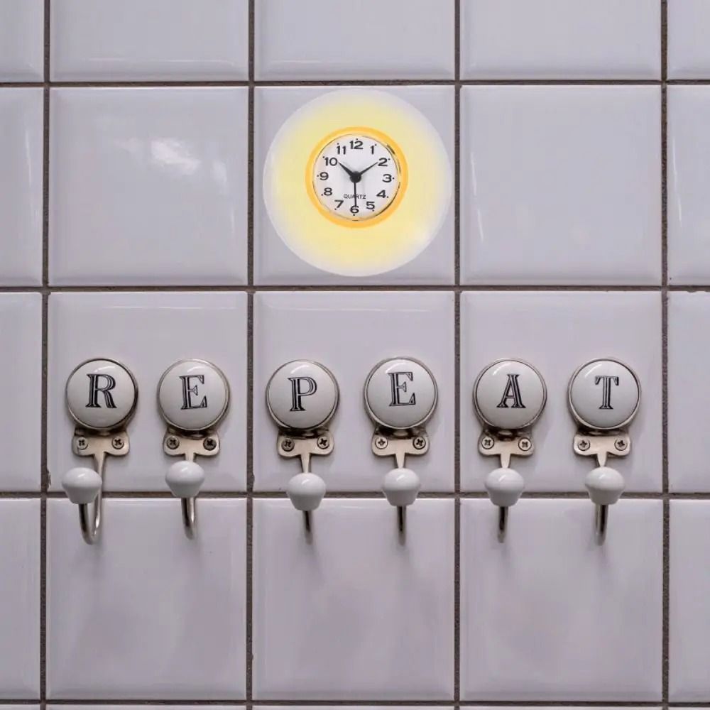 Waterproof Bathroom Clock With Suction Cup Anti Fog Shower Design 10