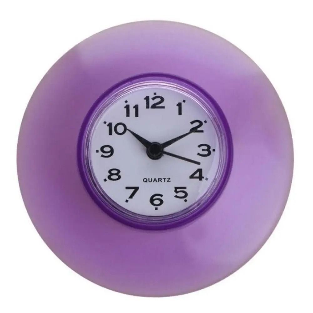 Waterproof Bathroom Clock With Suction Cup Anti Fog Shower Design 4
