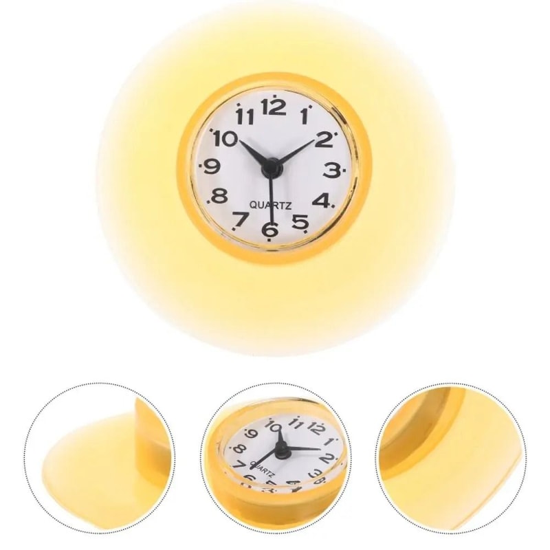 Waterproof Bathroom Clock With Suction Cup Anti Fog Shower Design 8