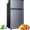 Compact Mini Fridge With Freezer Double Door Energy Efficient Small Refrigerator 0