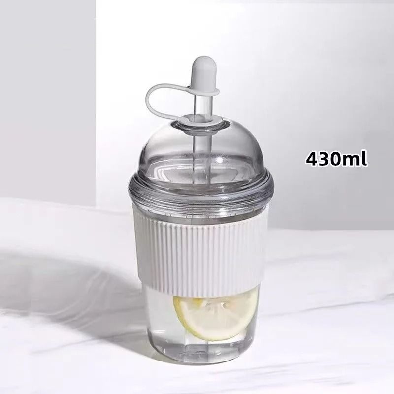 Large Capacity Boba Tea Cup With Straw And Lid Reusable Drink Bottle 3