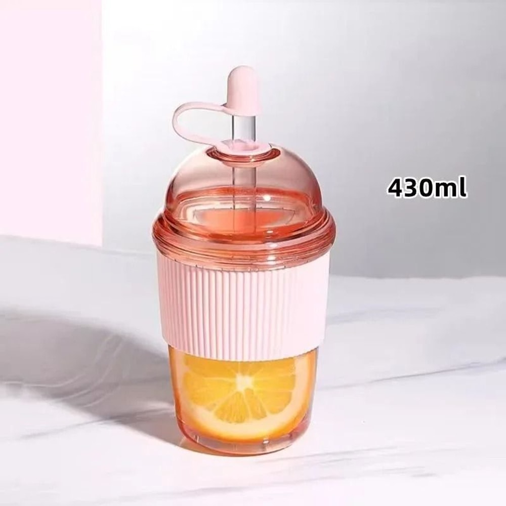 Large Capacity Boba Tea Cup With Straw And Lid Reusable Drink Bottle 4