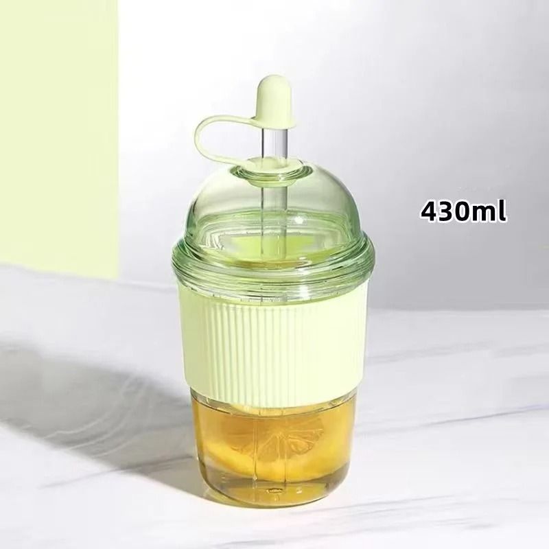 Large Capacity Boba Tea Cup With Straw And Lid Reusable Drink Bottle 1