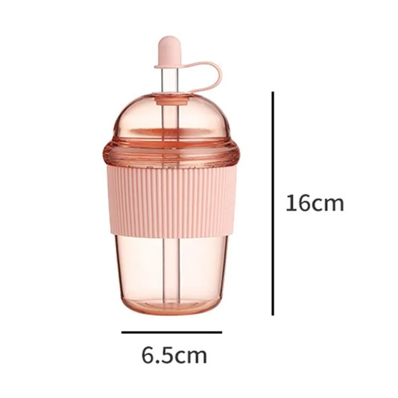 Large Capacity Boba Tea Cup With Straw And Lid Reusable Drink Bottle 5