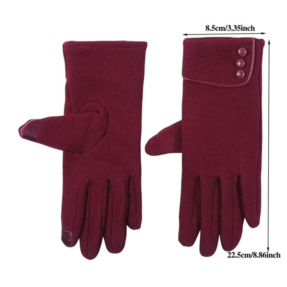 Womens Winter Gloves Touch Screen Thermal Fleece Lined Warm Full Finger Gloves 11