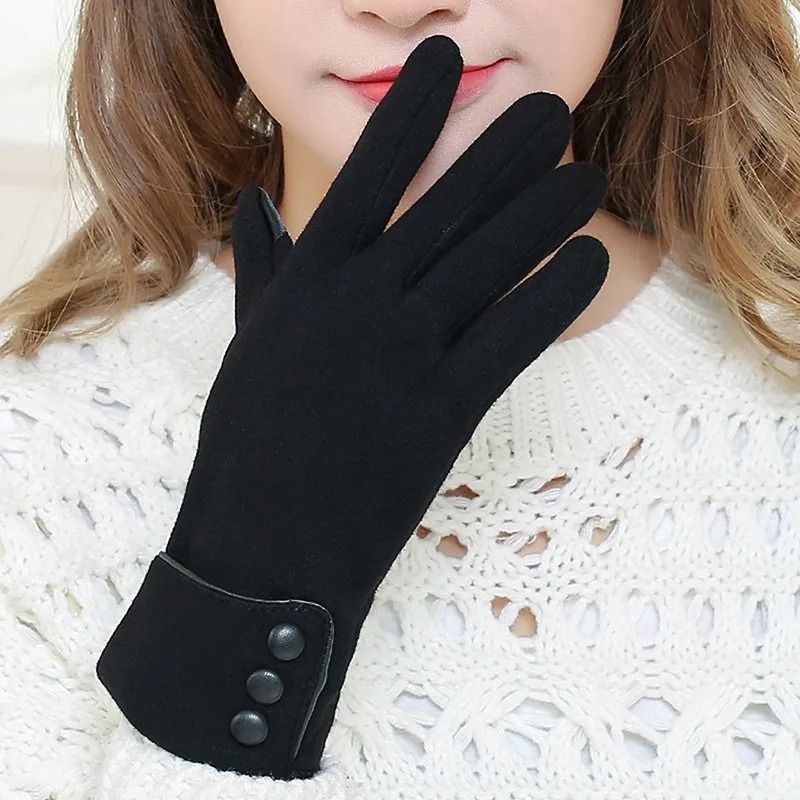Womens Winter Gloves Touch Screen Thermal Fleece Lined Warm Full Finger Gloves 12