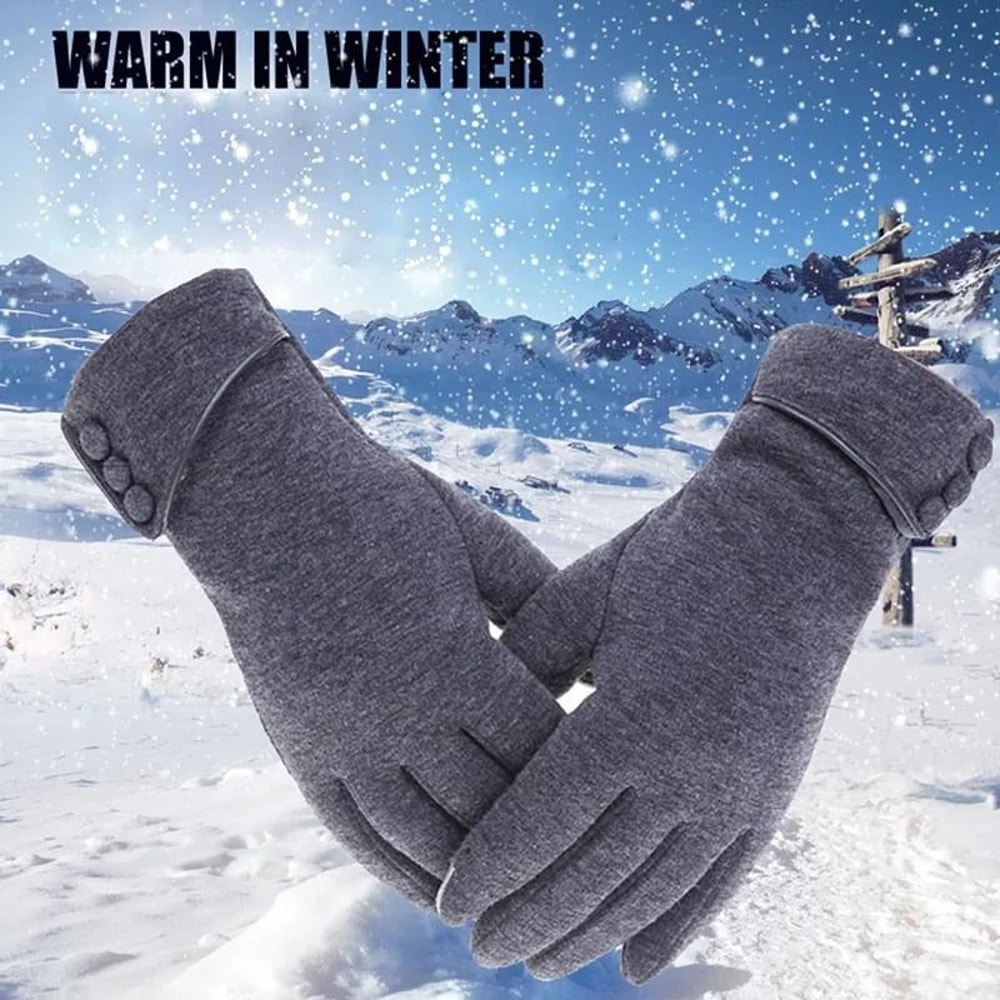 Womens Winter Gloves Touch Screen Thermal Fleece Lined Warm Full Finger Gloves 14