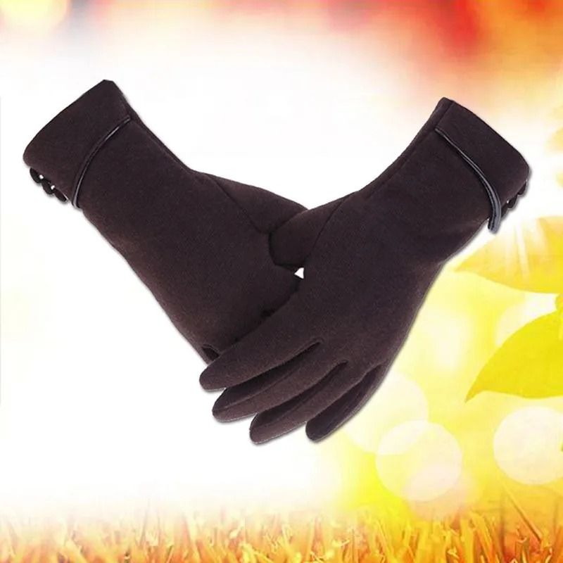 Womens Winter Gloves Touch Screen Thermal Fleece Lined Warm Full Finger Gloves 2