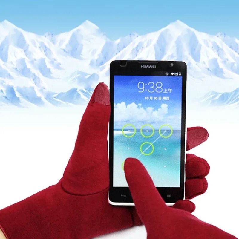 Womens Winter Gloves Touch Screen Thermal Fleece Lined Warm Full Finger Gloves 10