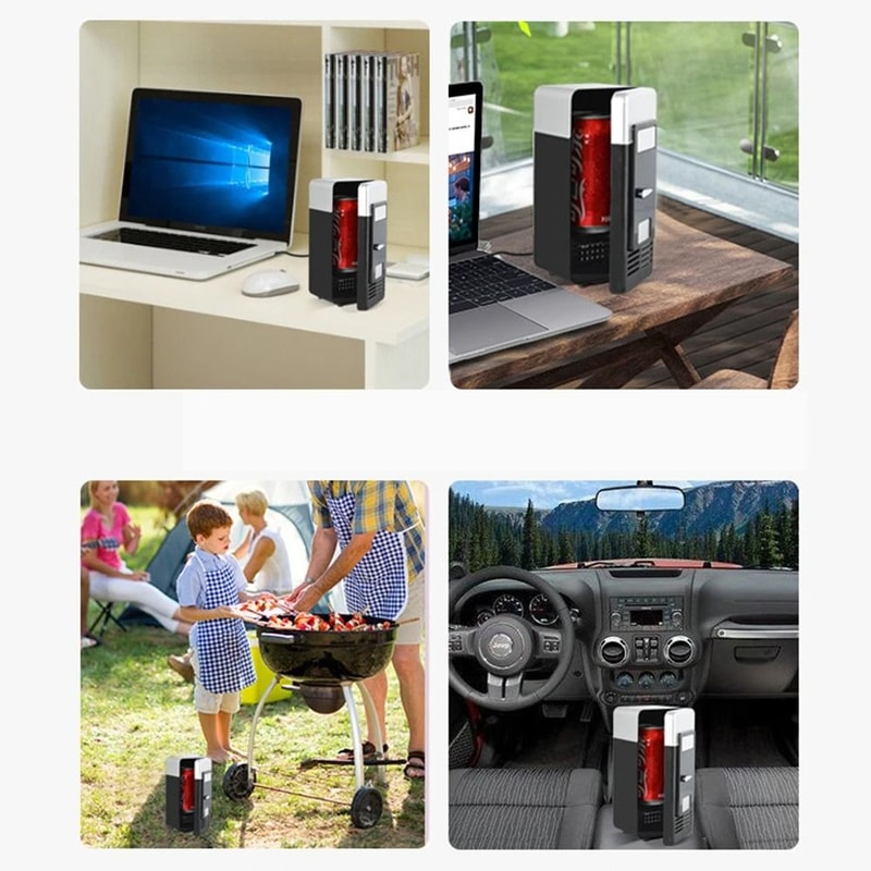 USB Mini Fridge Portable Drink Cooler And Warmer For Desk And Car 3