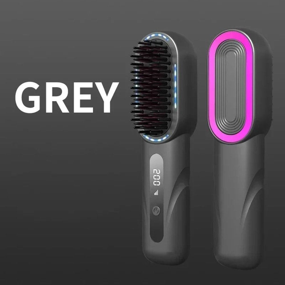 Wireless Hair Straightener Brush Rechargeable Ionic Anti Scald Styling Comb 3