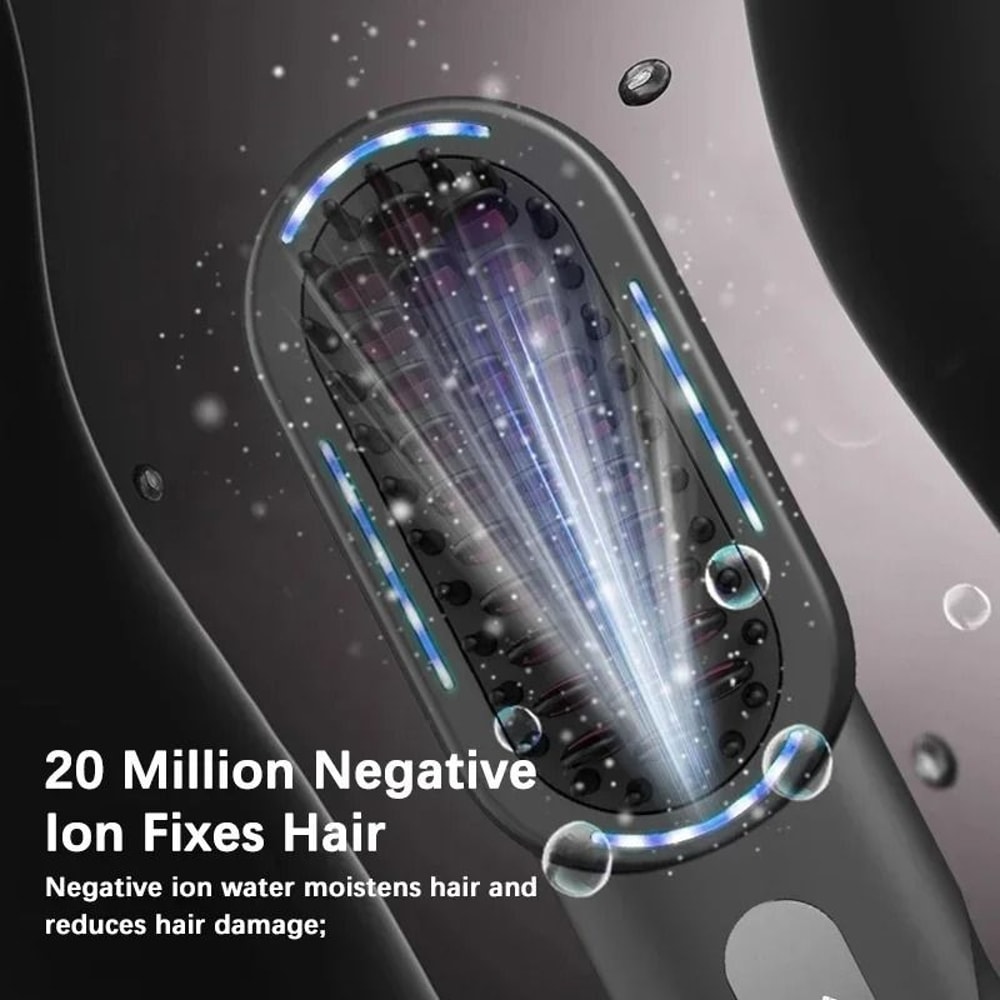 Wireless Hair Straightener Brush Rechargeable Ionic Anti Scald Styling Comb 7