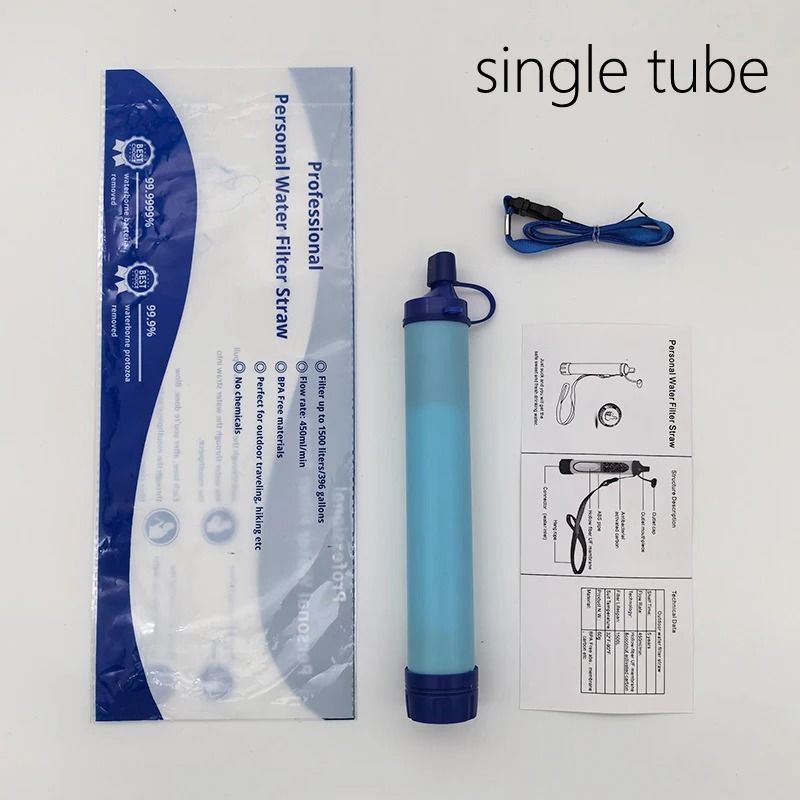 Portable Water Filter Straw Camping Survival Hiking Emergency Purifier 1