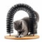 Cat Grooming Arch Self Grooming Brush With Scratching Pad Interactive Toy 2