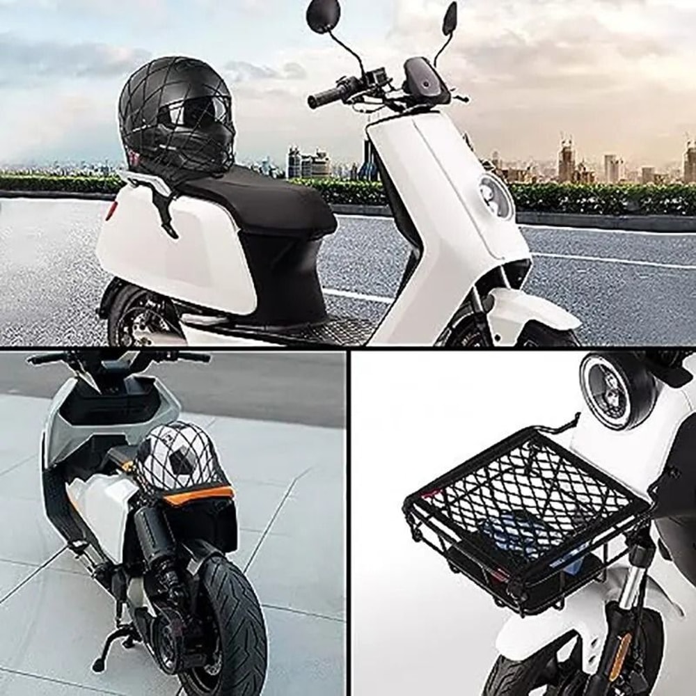 Motorcycle Cargo Net Double Layer Elastic Bungee Luggage Net For Helmet Storage 5