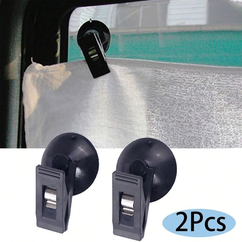 Car Window Suction Clip Holder Car Curtain Sunshade Clip Removable Interior Mount 6