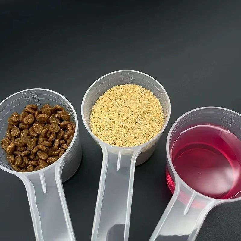 Pet Measuring Spoon With Scale Dog Food Scoop Transparent Cat Feeding Spoon 1