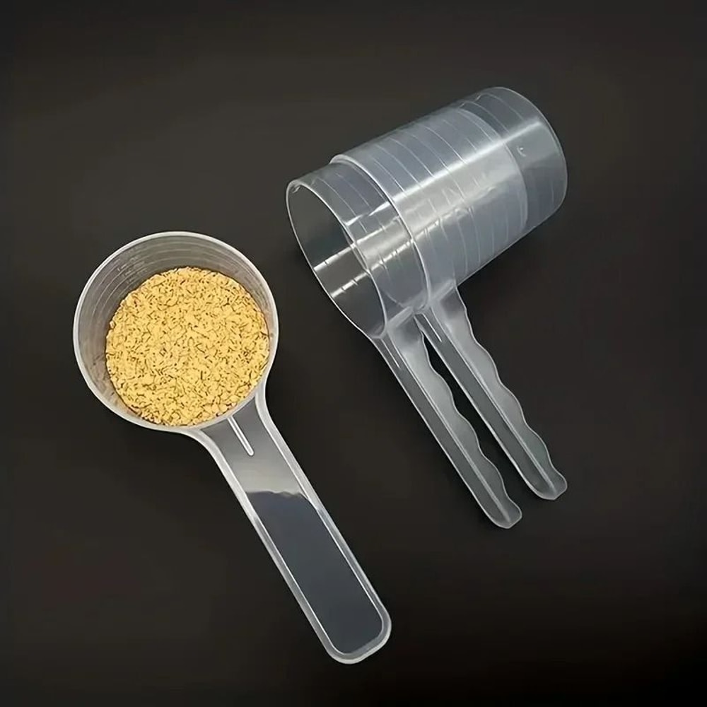 Pet Measuring Spoon With Scale Dog Food Scoop Transparent Cat Feeding Spoon 6