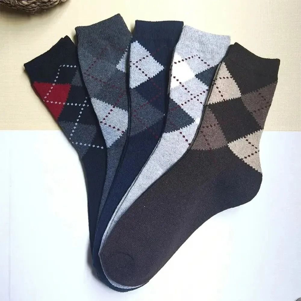 Mens Wool Socks Winter Warm Thick Thermal Boot Socks 5 Pairs Set 5