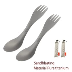 titanium spork ultralight camping utensils set portable outdoor travel cutlery