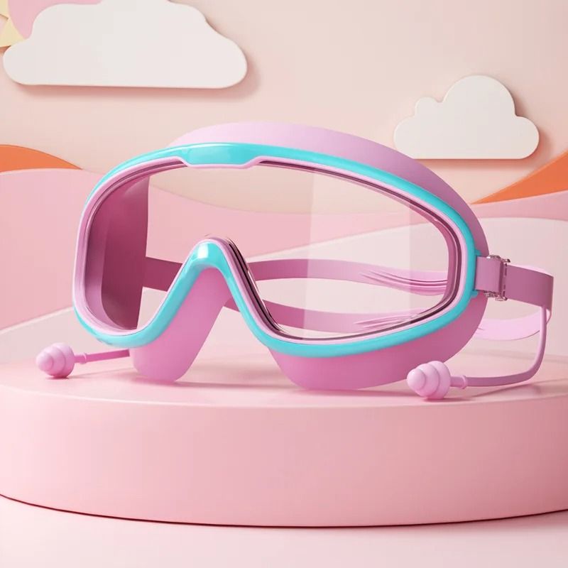 Kids Swimming Goggles Anti Fog Waterproof Wide View Swim Goggles For Children 4