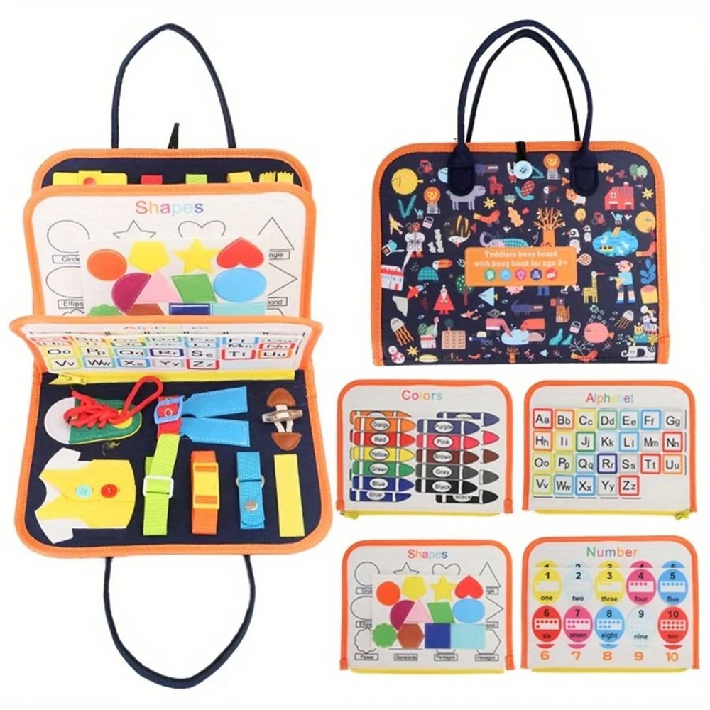 Montessori Busy Board Sensory Board For Toddlers Fine Motor Skills Educational Travel Toy 8