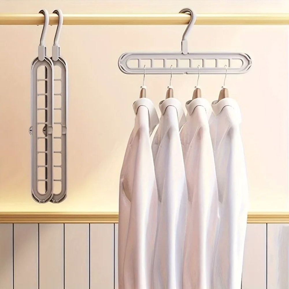 Space Saving Hangers Foldable Clothes Hanger Multi Layer Closet Organizer Set 5