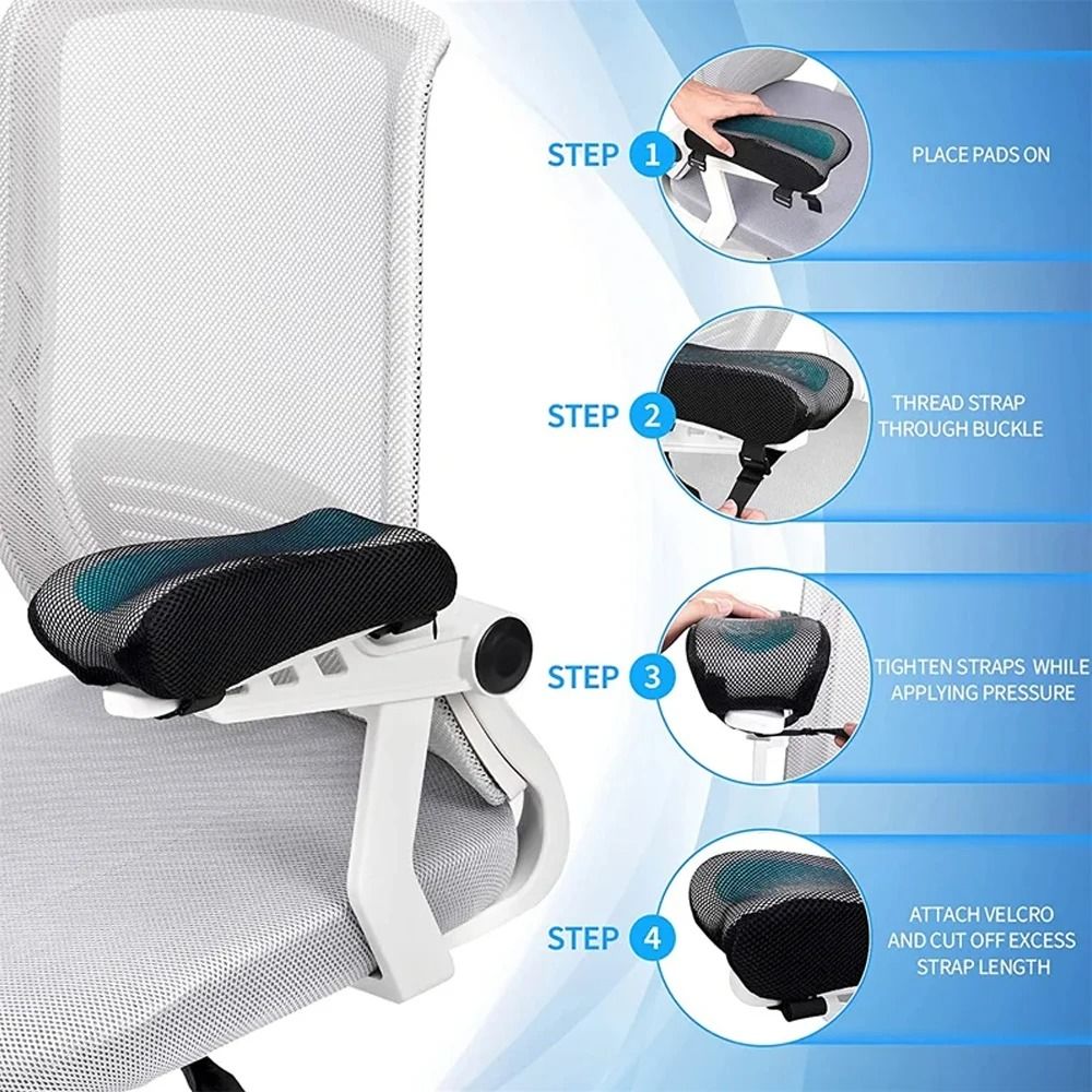 Chair Armrest Cushion Memory Foam Armrest Pad Office Chair Elbow Support Cushion 5