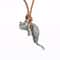 Cat Pendant Necklace Couple Necklace Set Cat Lover Jewelry Matching Necklace 0