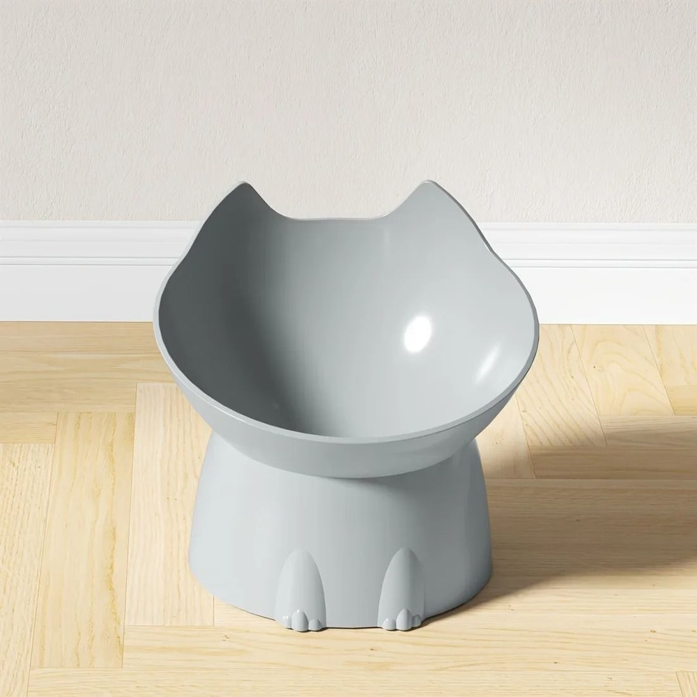 Elevated Cat Bowl Tilted Cat Feeding Bowl Anti Tip Raised Pet Food Dish 10