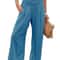 Wide Leg Pants Women Drawstring Casual Beach Pants Loose Summer Flowy Pants 15