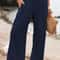 Wide Leg Pants Women Drawstring Casual Beach Pants Loose Summer Flowy Pants 9