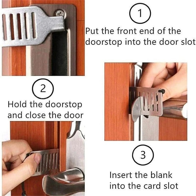 Portable Door Lock Security Tool Anti Theft Travel Door Stopper 3