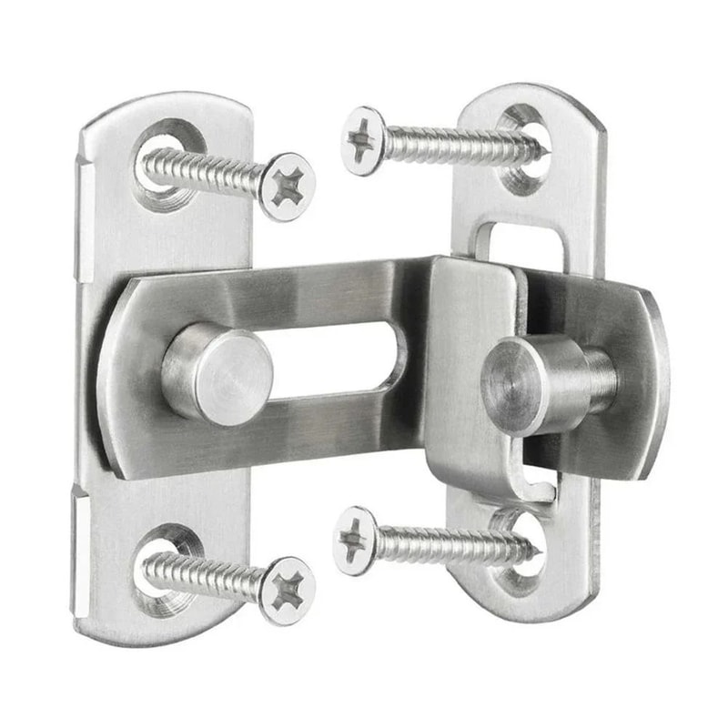90 Degree Door Latch Lock Stainless Steel Barrel Bolt 0