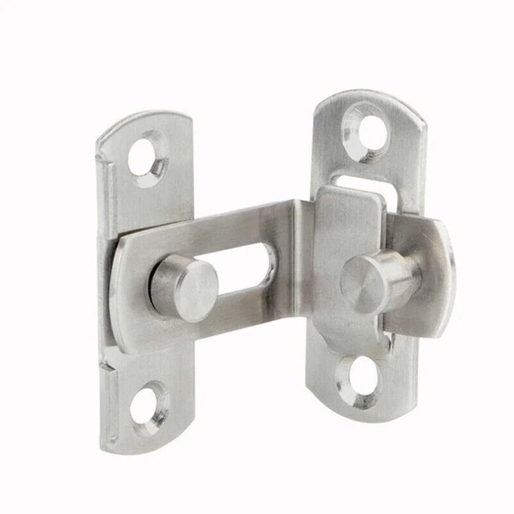 90 Degree Door Latch Lock Stainless Steel Barrel Bolt 2