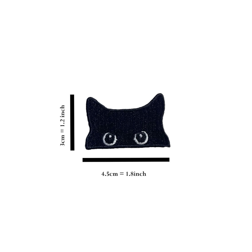 Black Cat Iron On Patch Set Embroidered Cute Clothing Patches 1
