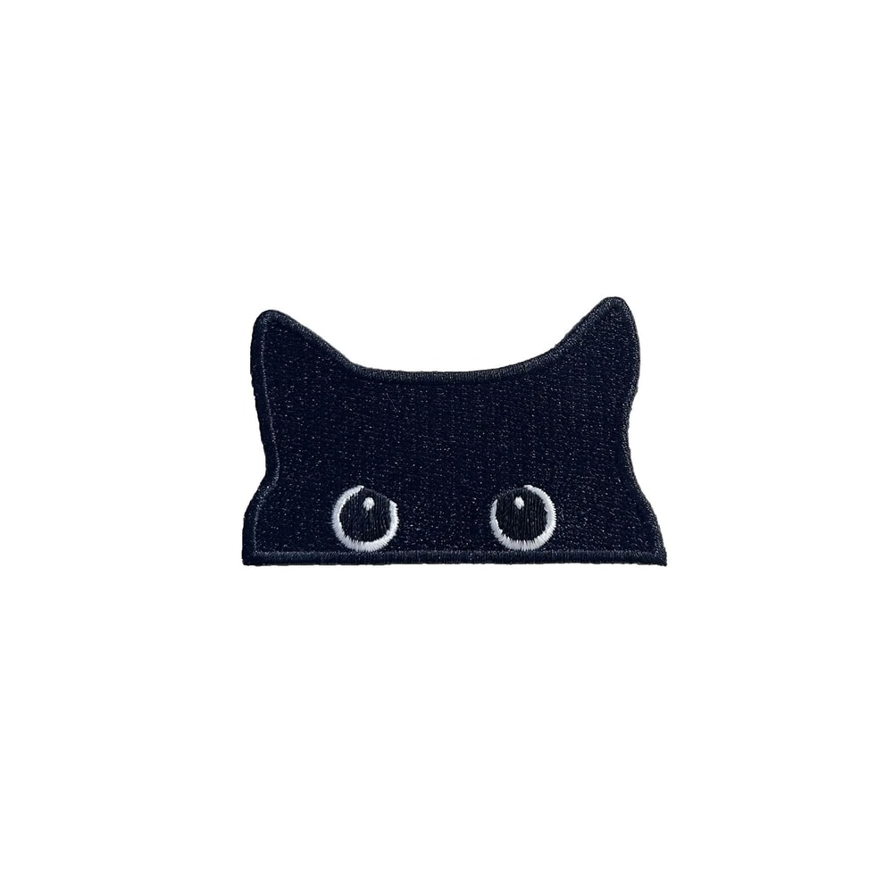Black Cat Iron On Patch Set Embroidered Cute Clothing Patches 3