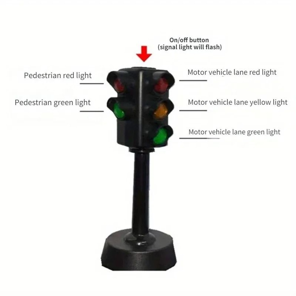 Kids Traffic Light Toy Educational Mini Traffic Sign Set 5