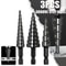 HSS Step Drill Bit Set Multi Size Hex Shank Metal Hole Cutter 3pcs 0