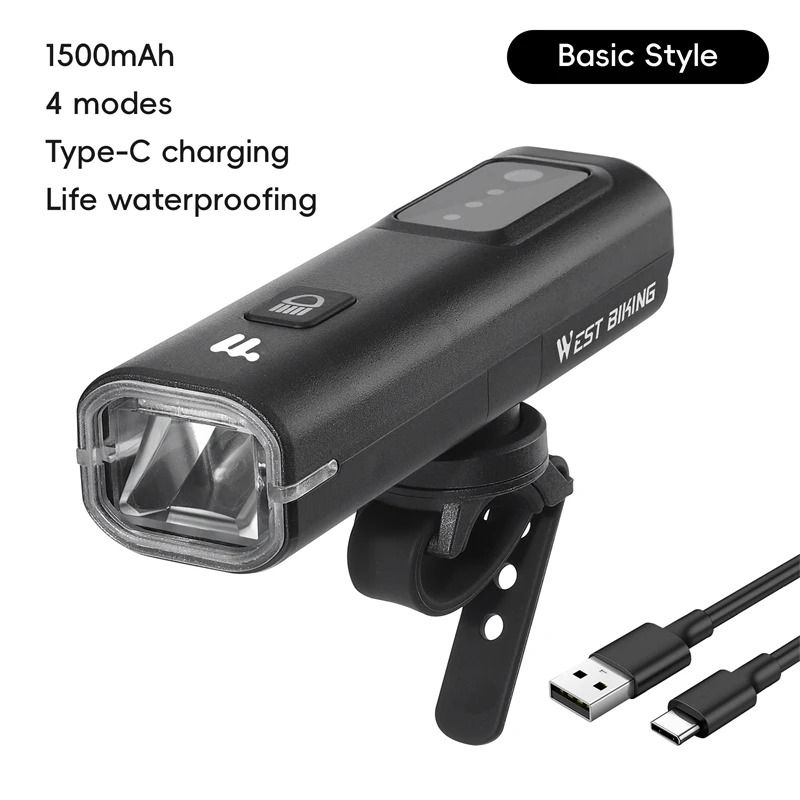 Bike Front Light 400 Lumen Intelligent Sensor USB Rechargeable Headlight 1