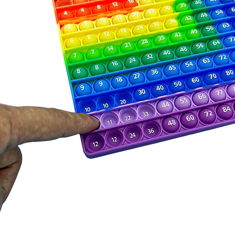 Multiplication Pop It Toy Times Table Math Learning Fidget Board 5