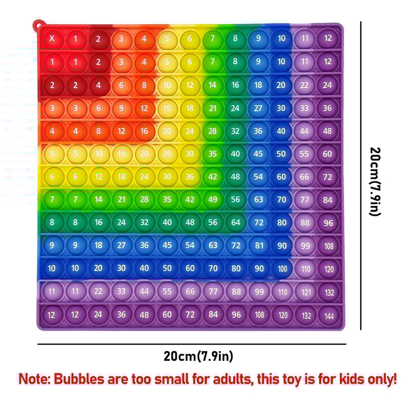 Multiplication Pop It Toy Times Table Math Learning Fidget Board 7