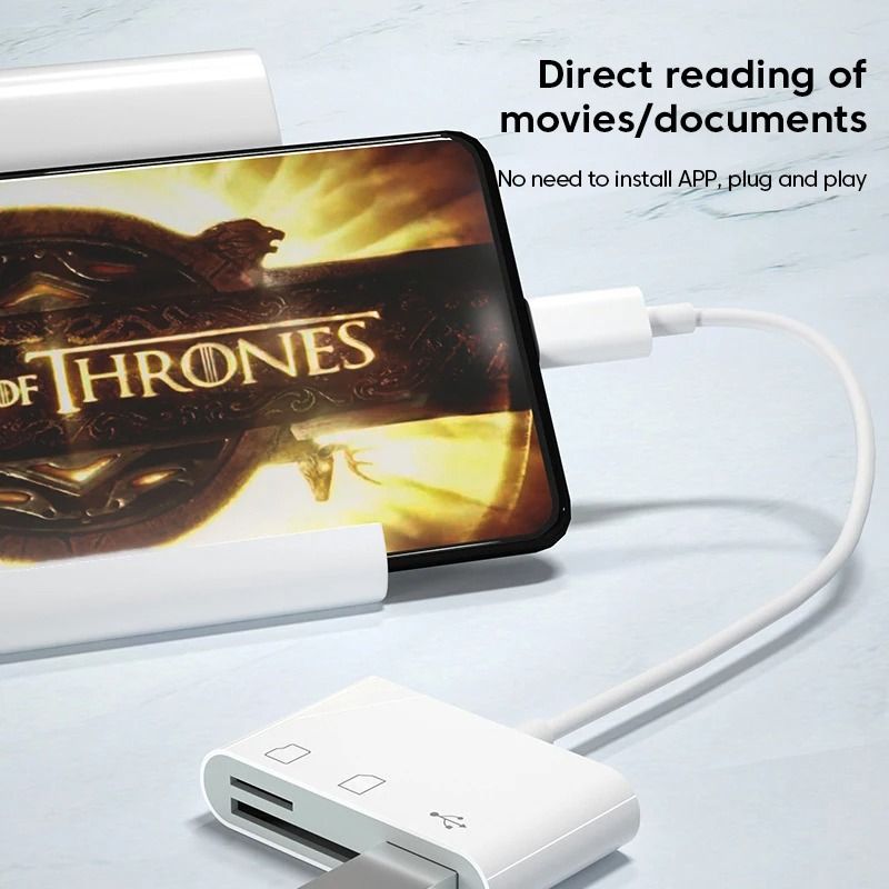 USB C Card Reader 3 In 1 Type C SD TF OTG Adapter 7