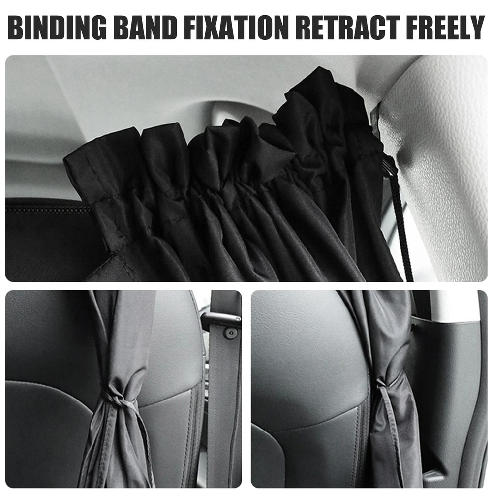 Car Privacy Curtains Universal Blackout Rear Seat Divider Sun Shade 8