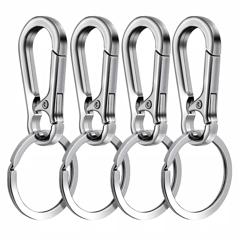 Carabiner Keychain Clip Metal Key Holder Ring Set 4 Pcs 2