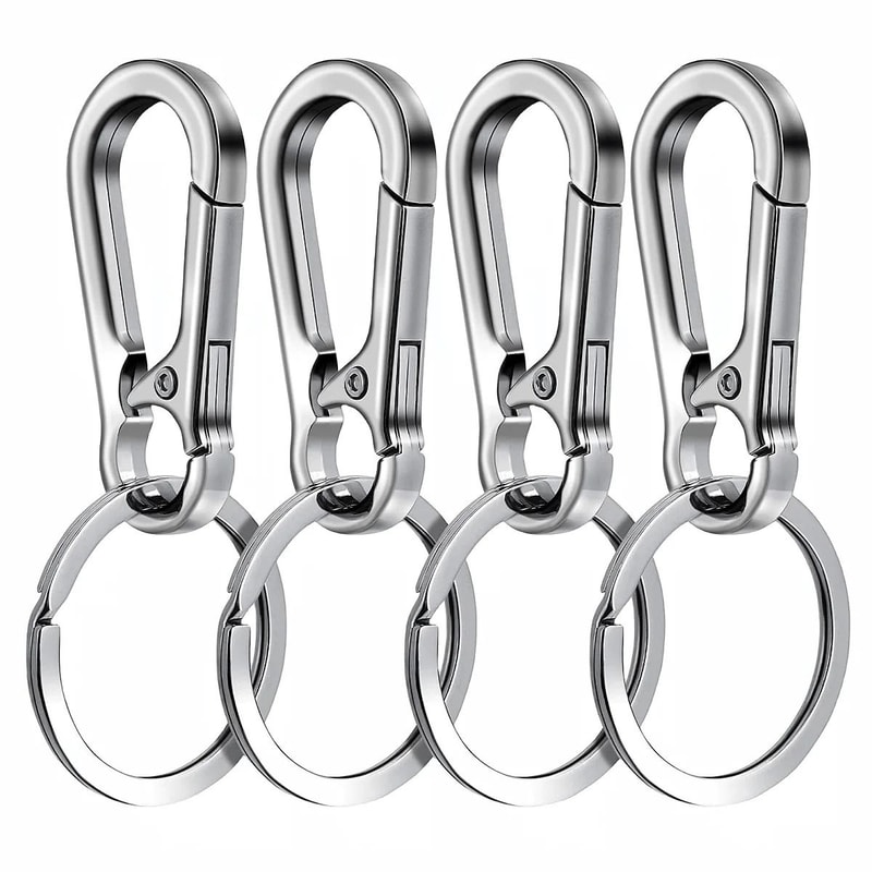 Carabiner Keychain Clip Metal Key Holder Ring Set 4 Pcs 2