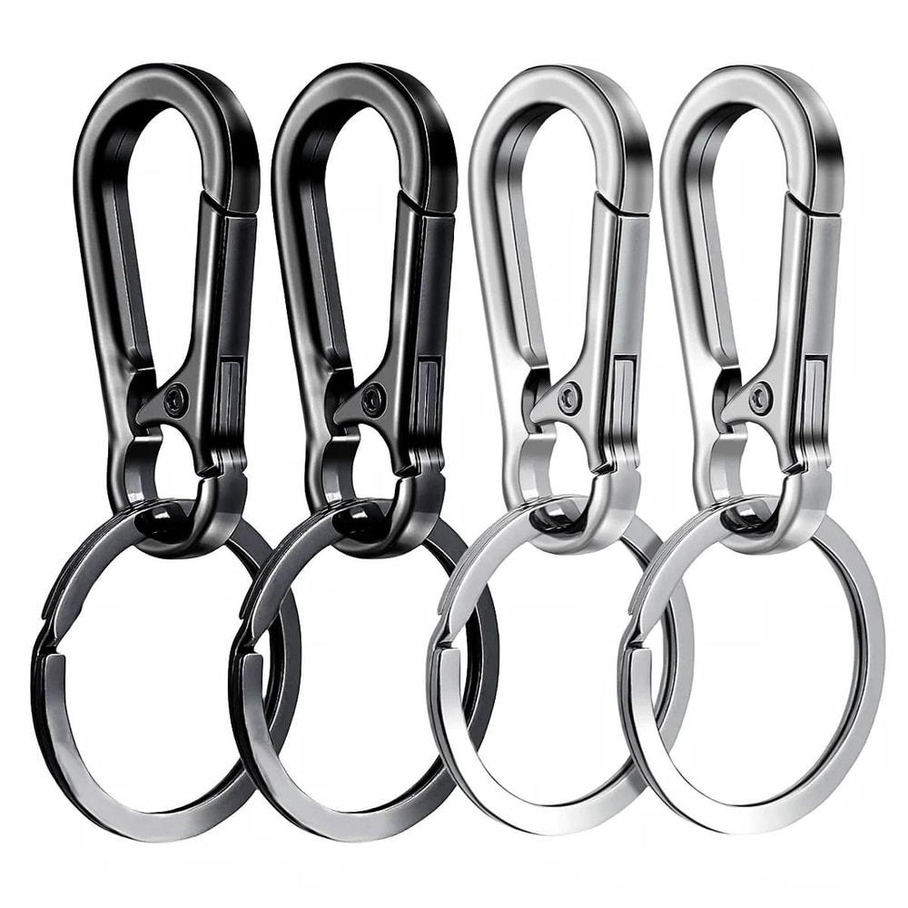 Carabiner Keychain Clip Metal Key Holder Ring Set 4 Pcs 3